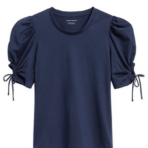 Banana Republic Puff Sleeve Cotton Shirt